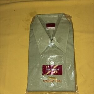 vtg patriot xl shirt nwt permanent press Long Sleeve Button Up New In Pack Green